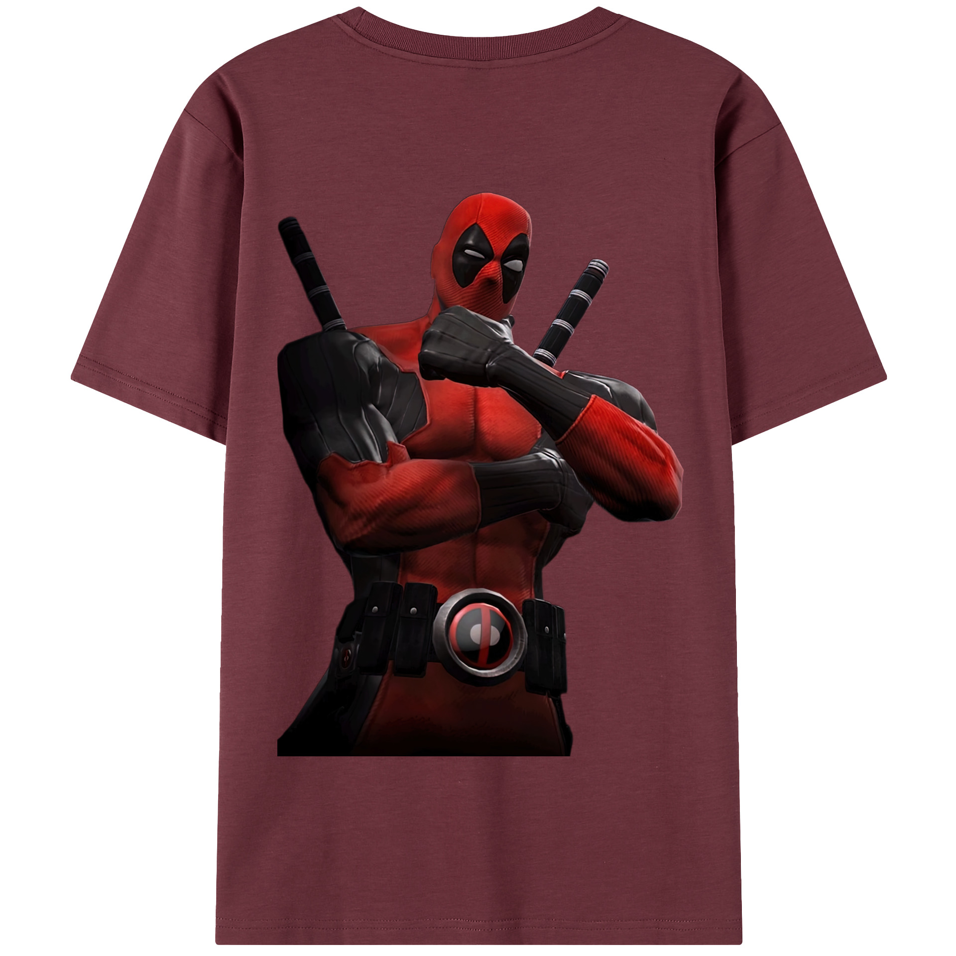 （画像用） Deadpool デッドプール 綿100％半袖Tシャツ（背面プリント）